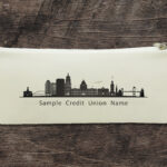 Long pencil pen case container isolated on the white background